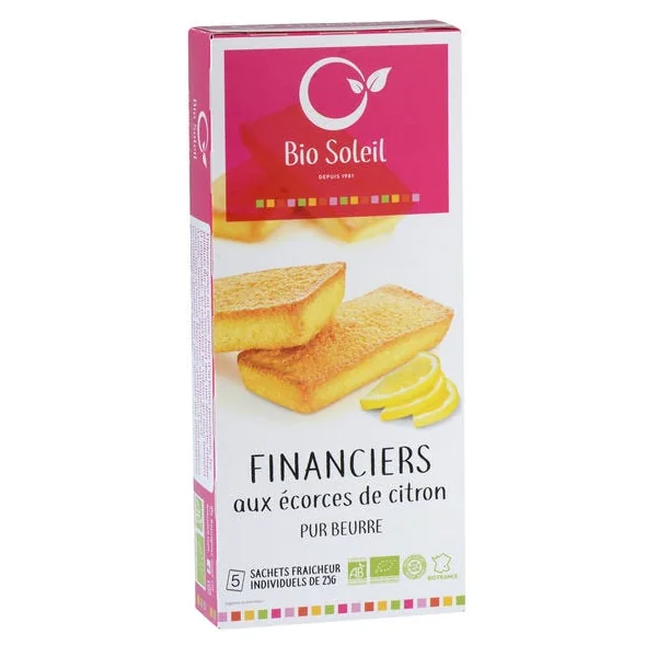 Financiers aux écorces de citron 125g