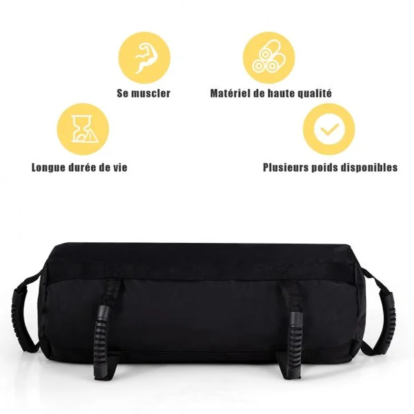 Fitness Sacs de Sable Lourds Haltérophilie pour l'Entraînement Renforcé pour Musculation Exercise 9 KG
