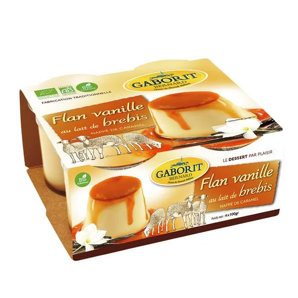 Flan vanil nappé caramel brebis 4x100g