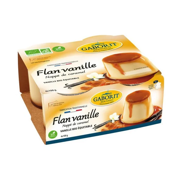 Flan vanille nappé caramel 4x100g