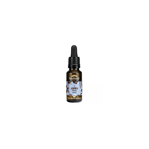 Fleur de Bach n°02 - Aspen, Tremble bio - Compte goutte 20ml