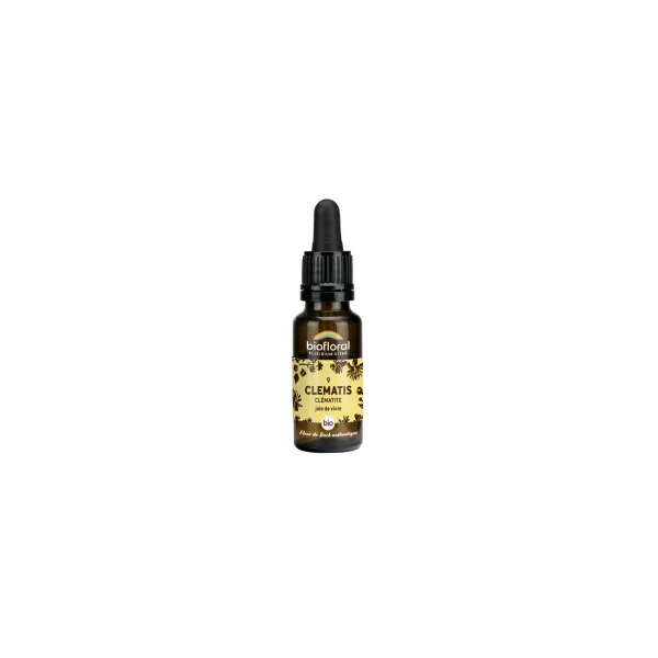 Fleur de Bach n°09 - Clematis, Clématite bio - Compte goutte 20ml