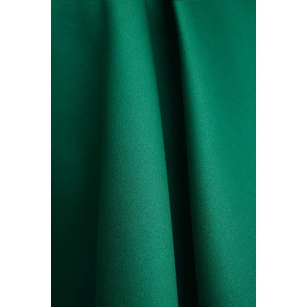 Fleur | Mini-robe en satin vert foncé à décolleté bandeau
