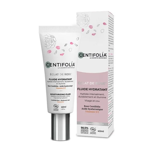 Fluide hydratant - Éclat de rose - 40ml