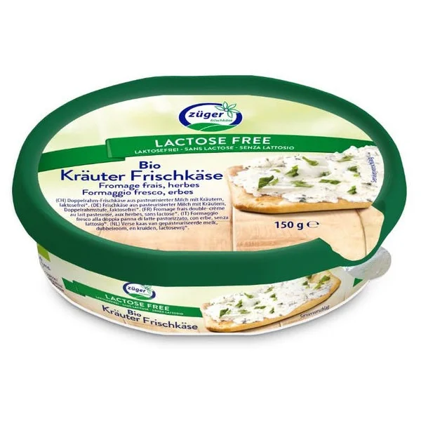 Fromage crème herbes sans lactose 150g
