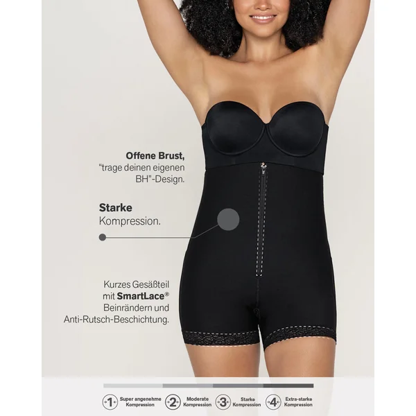 Gaine courte avec rembourrage des fesses
