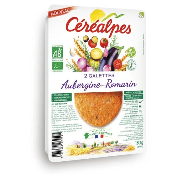 Galette aubergine romarin 2x90g