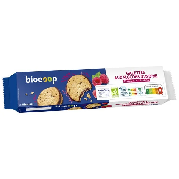 Galette avoine framboise chocolat noir 150g