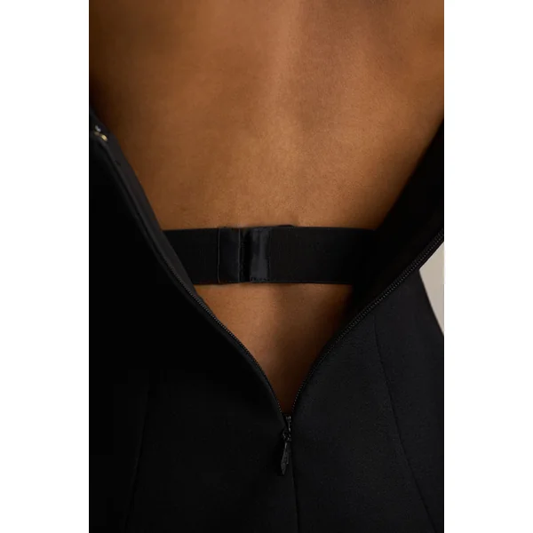 Gifted | Top noir à décolleté bandeau façon corset