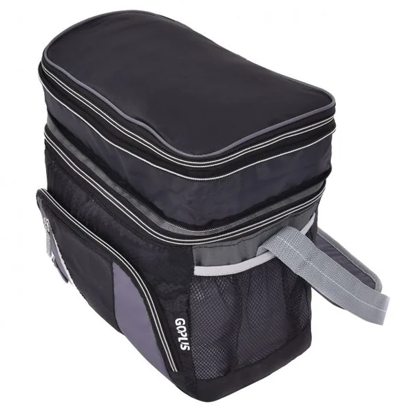 Glacière Sac Isotherme Repas Goûter chaud/froid Sac Pique-nique avec 3 Poches 28*16*26 cm noir/gris