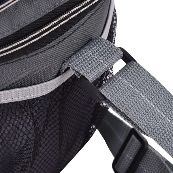 Glacière Sac Isotherme Repas Goûter chaud/froid Sac Pique-nique avec 3 Poches 28*16*26 cm noir/gris