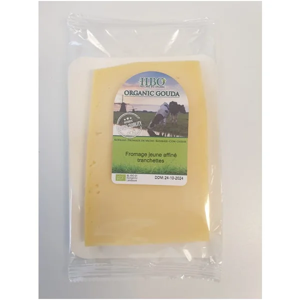 Gouda jeune affiné tranchettes 32%MG (6) 150g