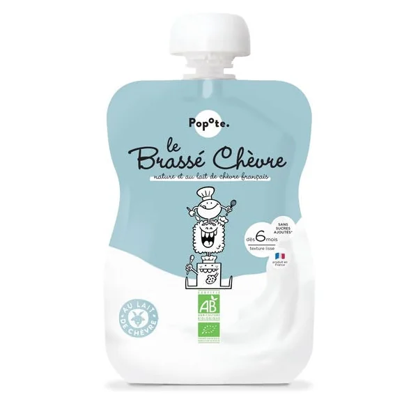 Gourde brassé chèvre nature 100g