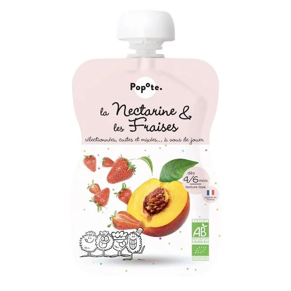 Gourde nectarine fraise 120g