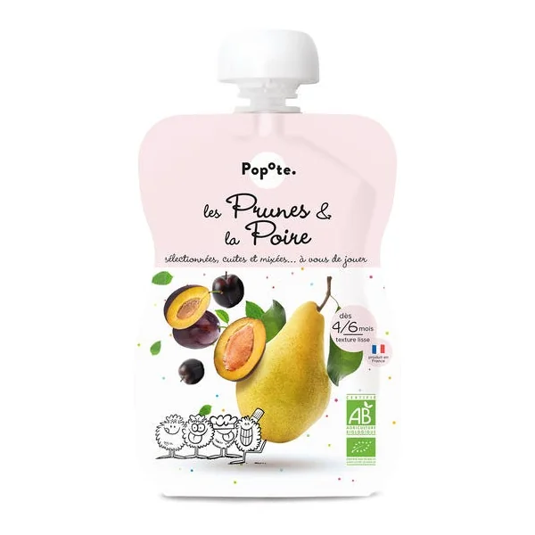 Gourde prune & poire 120g