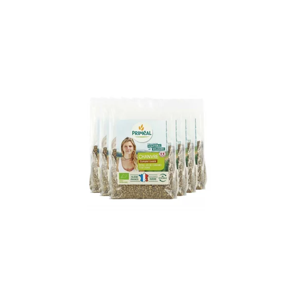 Graines de chanvre complètes toastées - Lot de 6x200g