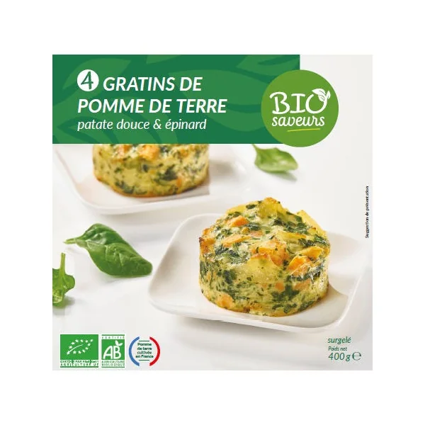 Gratin pdt patate douce épinard (4) 400g