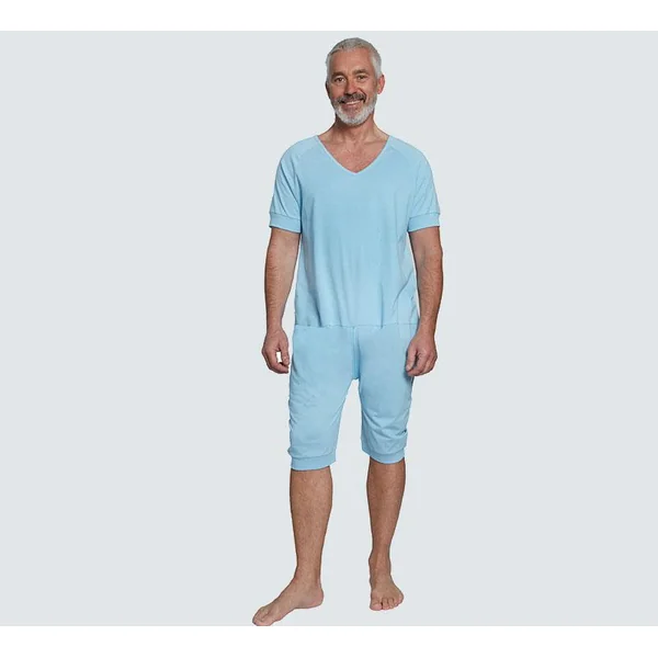 Grenouillère Manches Courtes Bleu Ciel taille 5 - Grenouillère