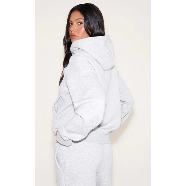 Gris Cendré Sweat À Casynthétiqueche Zippé Oversize