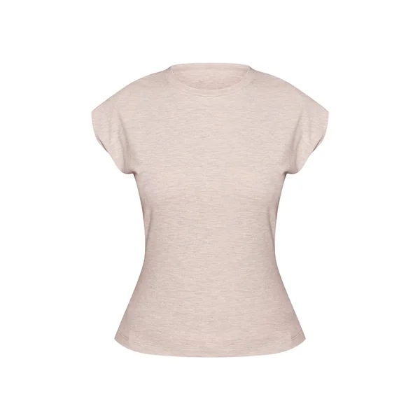 Gris Chiné Petite Haut En Coton Doux À Manches Tombantes