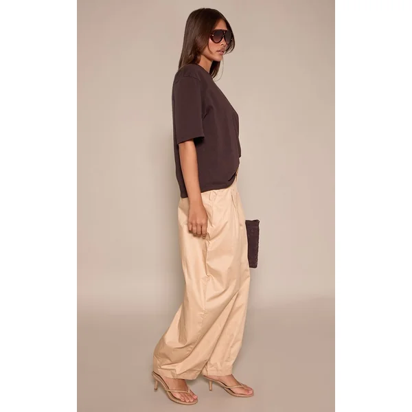 Gris Pierre Pantalon Parachute À Taille Élastiquée