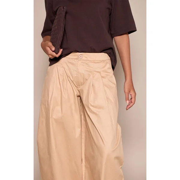Gris Pierre Pantalon Parachute À Taille Élastiquée