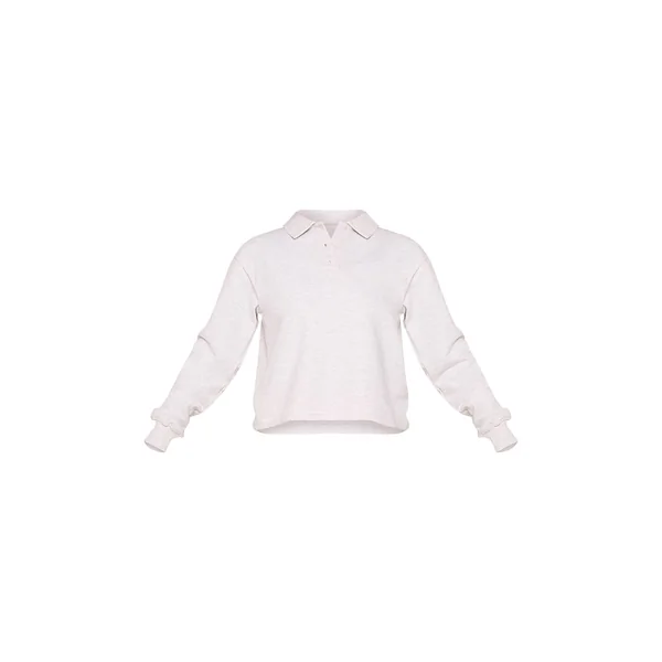 Gris Sweat-shirt Polo Léger Et Doux Cendre