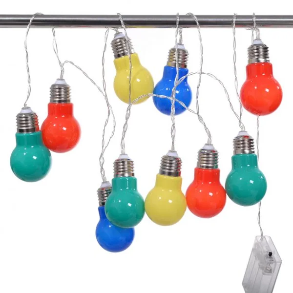 Guirlande Lumineuse Multicolore LED Ambiance et Décoration Chambre Noël Mariage Terrasse, long. 610 cm avec 30 ampoules