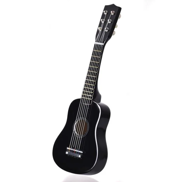 Guitare 21 Pouces 6 Cordes pour Enfants GOPLUS Guitare pour Débutants en Peuplier et Tilleul, 600g, 53,5 x 17 cm, Noir