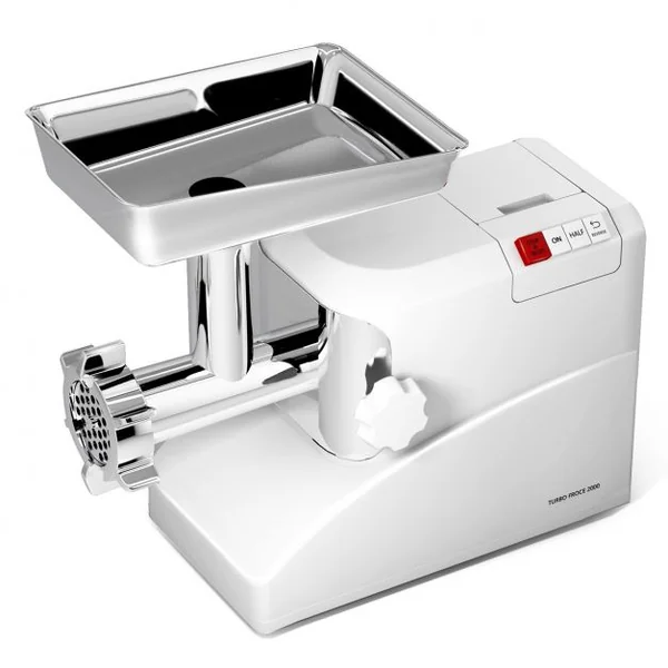 Hachoir Electrique à Viande et Saucisses 700w avec Lame de Coupe à 4 Rabats en Acier Inoxydable 220-240v/50hz Blanc