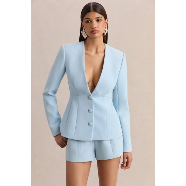 Hala | Short tailleur bleu clair