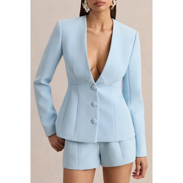 Hala | Short tailleur bleu clair