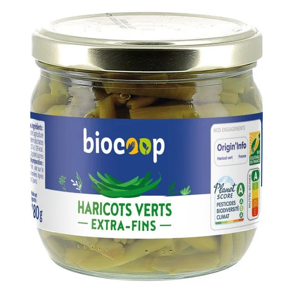 Haricot vert extra fin 180g net égoutté