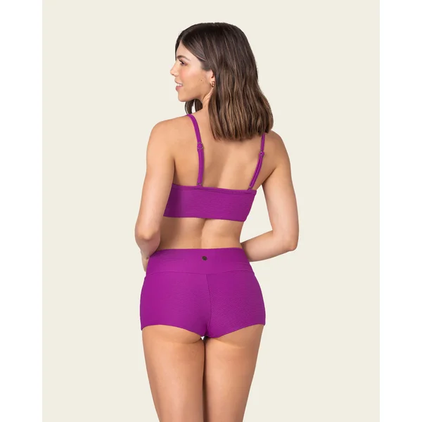 Haut de bikini + short taille haute