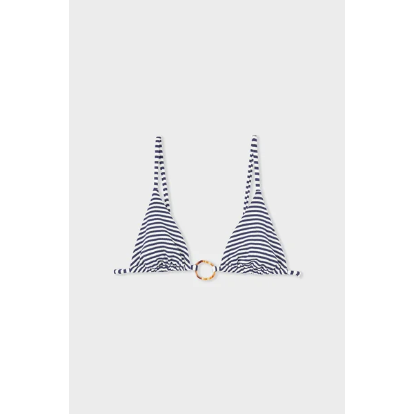Haut de maillot de bain triangle détail anneau