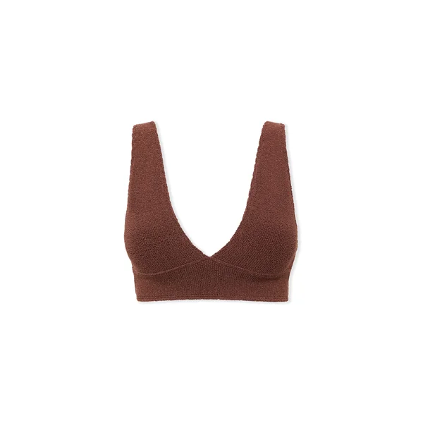 Haut de maillot de bain triangle en matière extensible