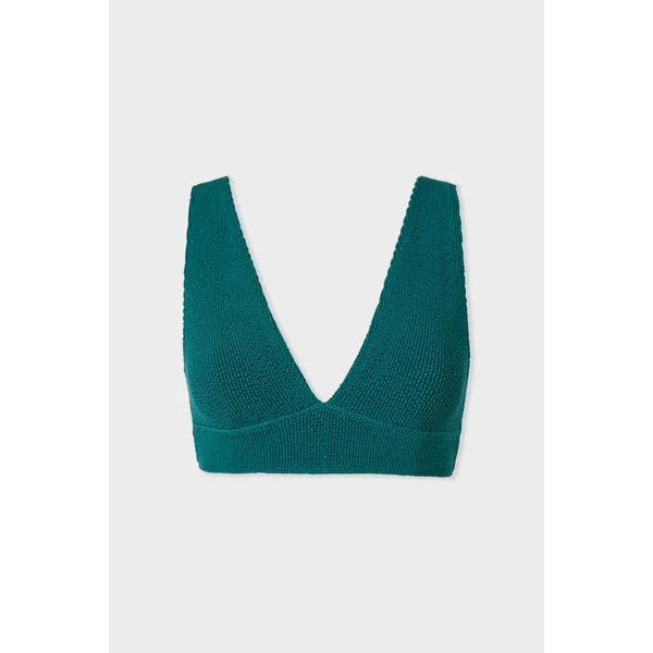 Haut de maillot de bain triangle en matière extensible
