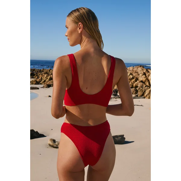 Haut de maillot de bain triangle en matière extensible