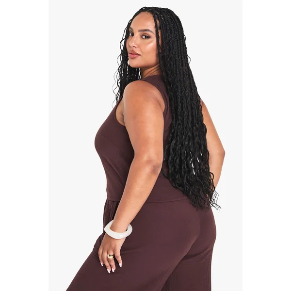 Haut Grande Taille Sans Manches En Gaze De Coton Avec Liens À Nouer Devant