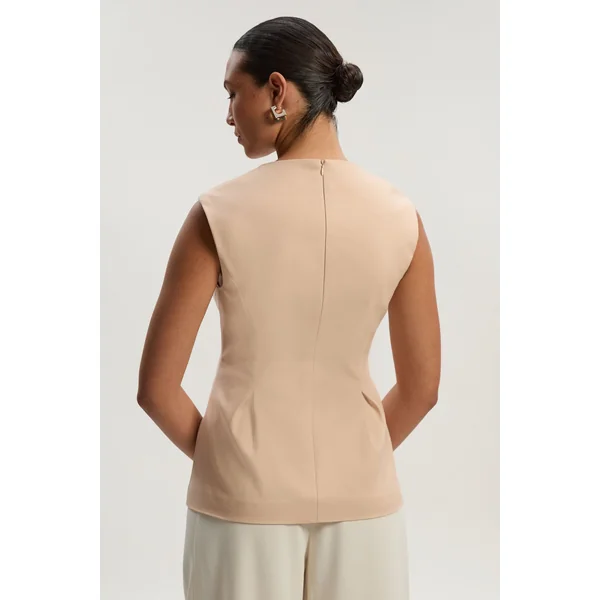 Haut Sans Manches Tissé à Détail Hardware Techno