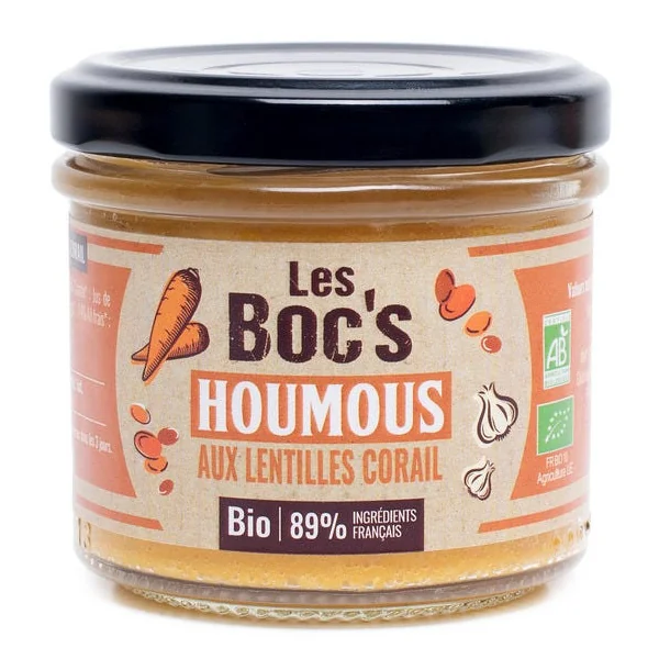Houmous aux lentilles corail bio