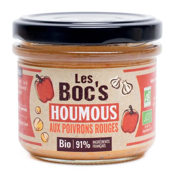 Houmous aux poivrons rouges bio