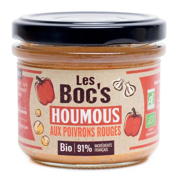 Houmous aux poivrons rouges bio