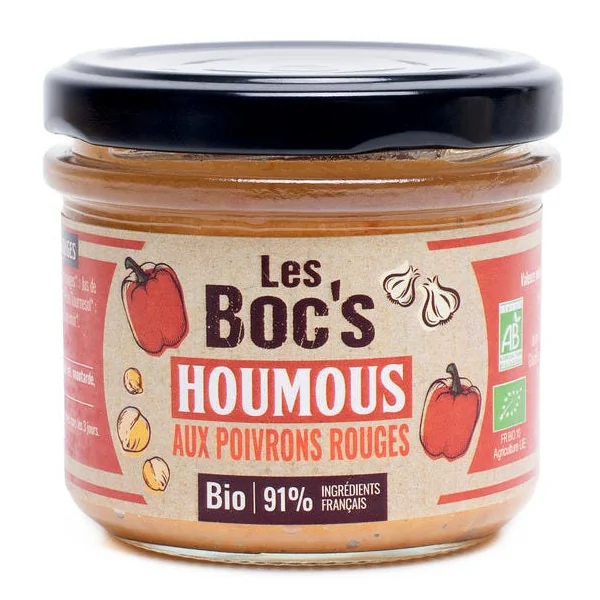 Houmous aux poivrons rouges bio
