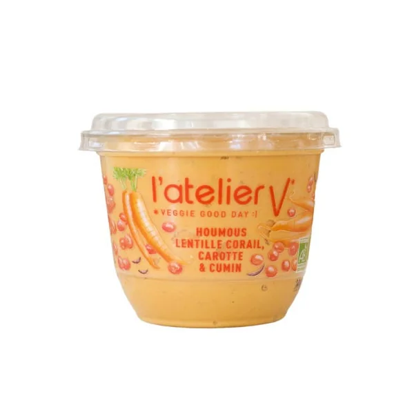 Houmous de lentille corail & carotte