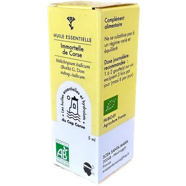 Huile essentielle d'immortelle de Corse