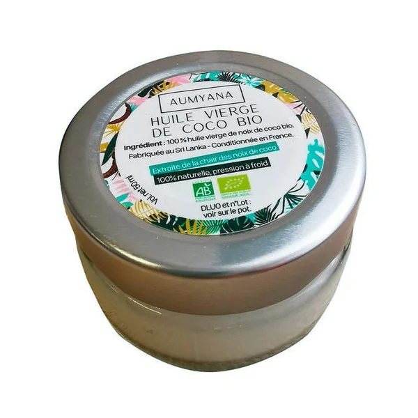 Huile vierge de coco bio - pot en verre 50 ML