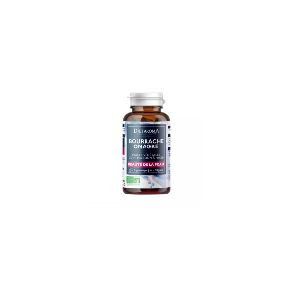 Huile végétale d'onagre et bourrache bio - 180 capsules