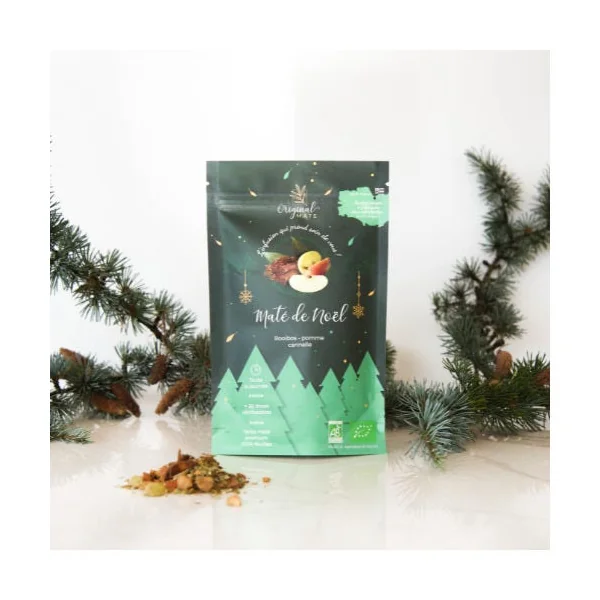 Infusion de maté de noël rooibos, pomme, cannelle