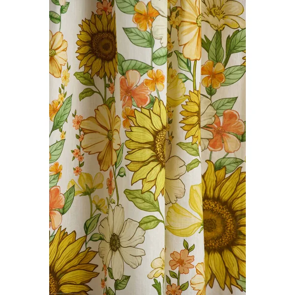 Ivory | Robe mi-longue bustier à imprimé tournesol ourlet asymétrique